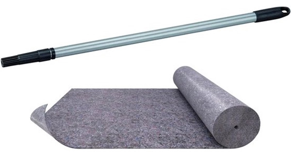 Telescoopstang Verfroller - Verlengstok Schilder - Schilderen Plafond - Verstelbare Lengte - 80-130 cm - Grijs