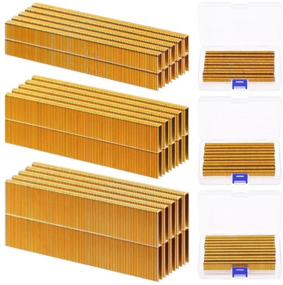 2000x Dunne Kroonkrammen 2,5 cm Verzinkt Staal Assortiment voor Nietmachine