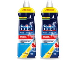 2 x Finish - Powerball - Vaatwasreiniger - Glansspoelmiddel - Perfecte Droging - Citroen - 160 Wasbeurten - Voordeelverpakking - 2 stuks
