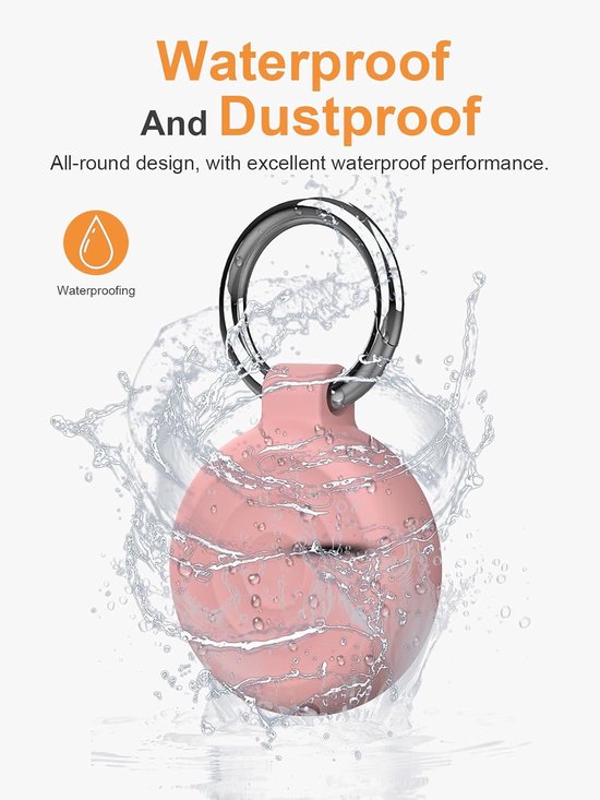 Hoesjes voor Motorola Moto Tag, anti-verlies tracker, volledige bescherming, geschikt voor ouderen, huisdieren, rugzak, bagage, kinderen, sleutels, krasbestendig, roze, 2 stuks — afbeelding 3