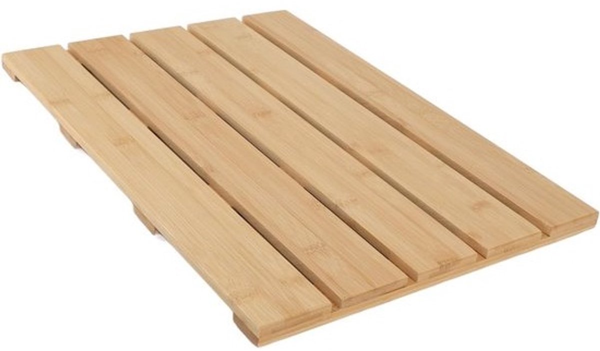 Waterdichte Bamboe Badmat met Antislip - Douchemat voor Badkamer en Sauna