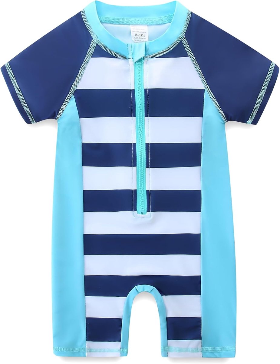 baby jongens korte mouwen kinderen baby eendelige badmode kinderen eendelig badpak zwempak zwemkleding 6 maanden - 3 jaar