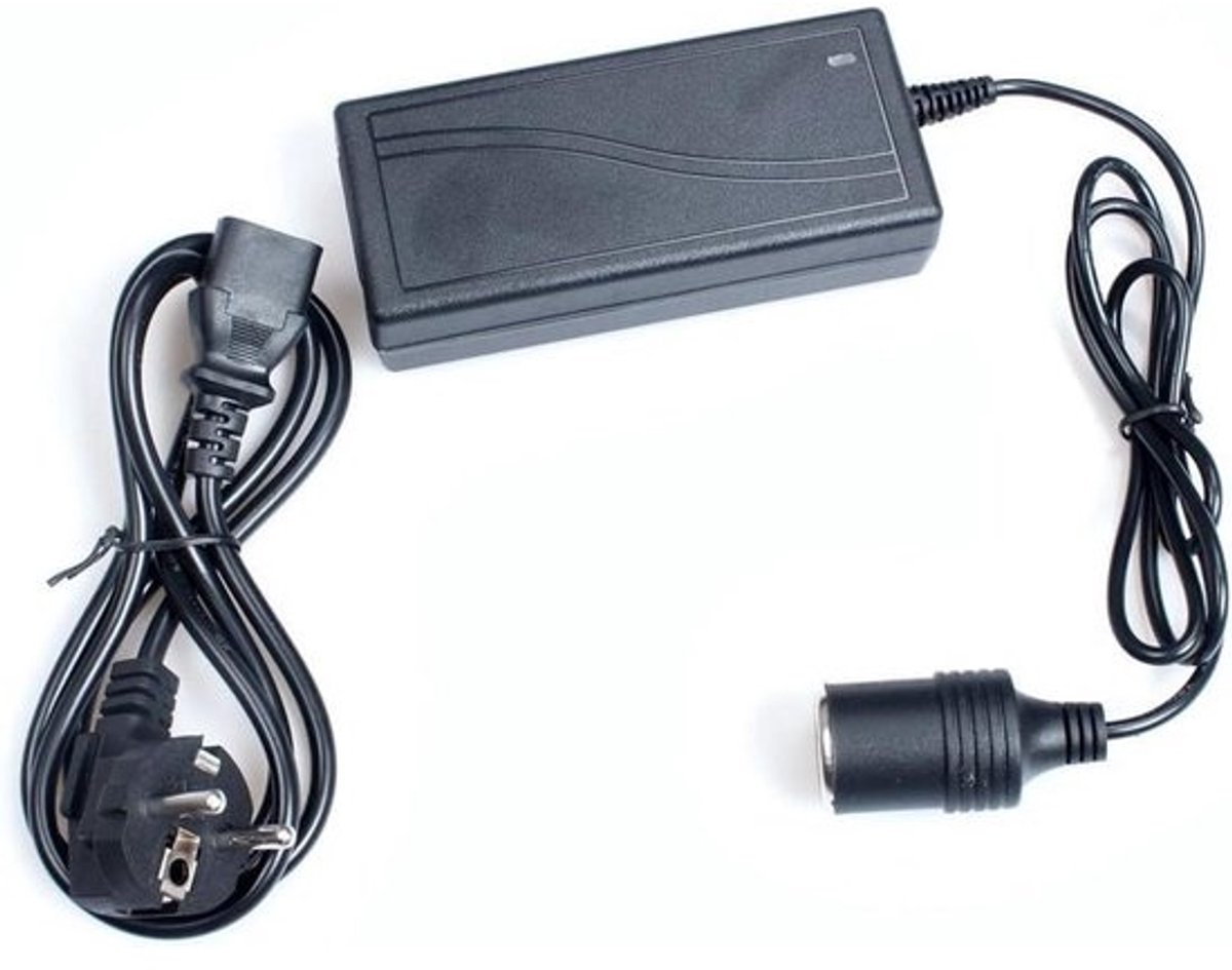 Stroomomvormer - Adapter - Auto Apparaten Thuis - 100-240V Naar 12V - 60 Watt - Zwart