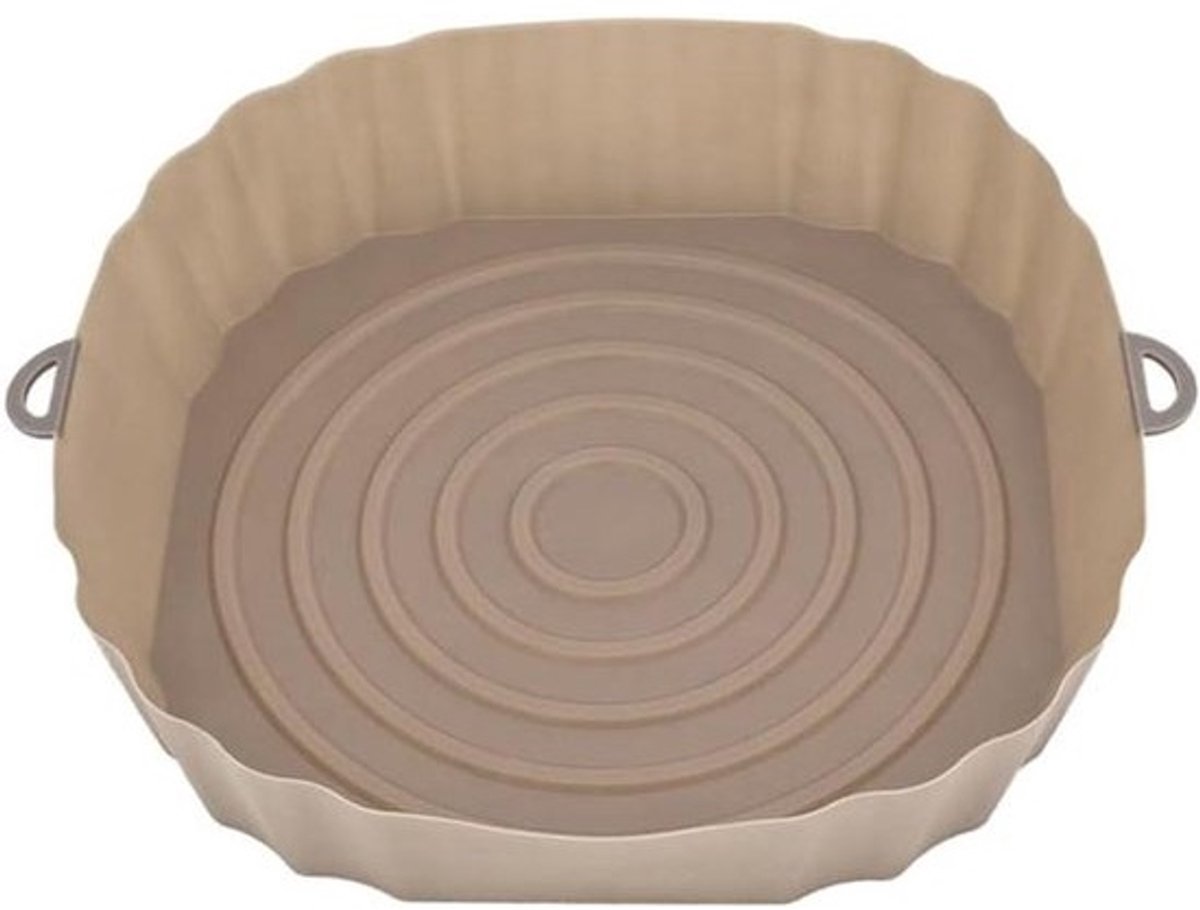Airfryer Bakvorm - Herbruikbare Liner - Gezond Bakken - Voedselveilig Silicoon - Rond - Bruin