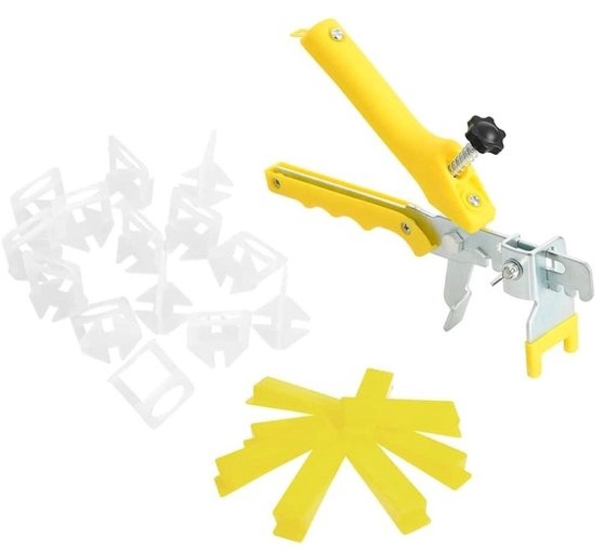 Tegel Nivelleringssysteem - Vloer Egalisatie - Tegels Leggen - Herbruikbare Wiggen - 2 mm - Geel en Transparant