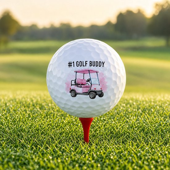 Golfballen Golf Buddy Roze - Vriendschap Golf Cadeau - 2 stuks - Wilson - Bedrukte Golfballen van Wilson — afbeelding 4