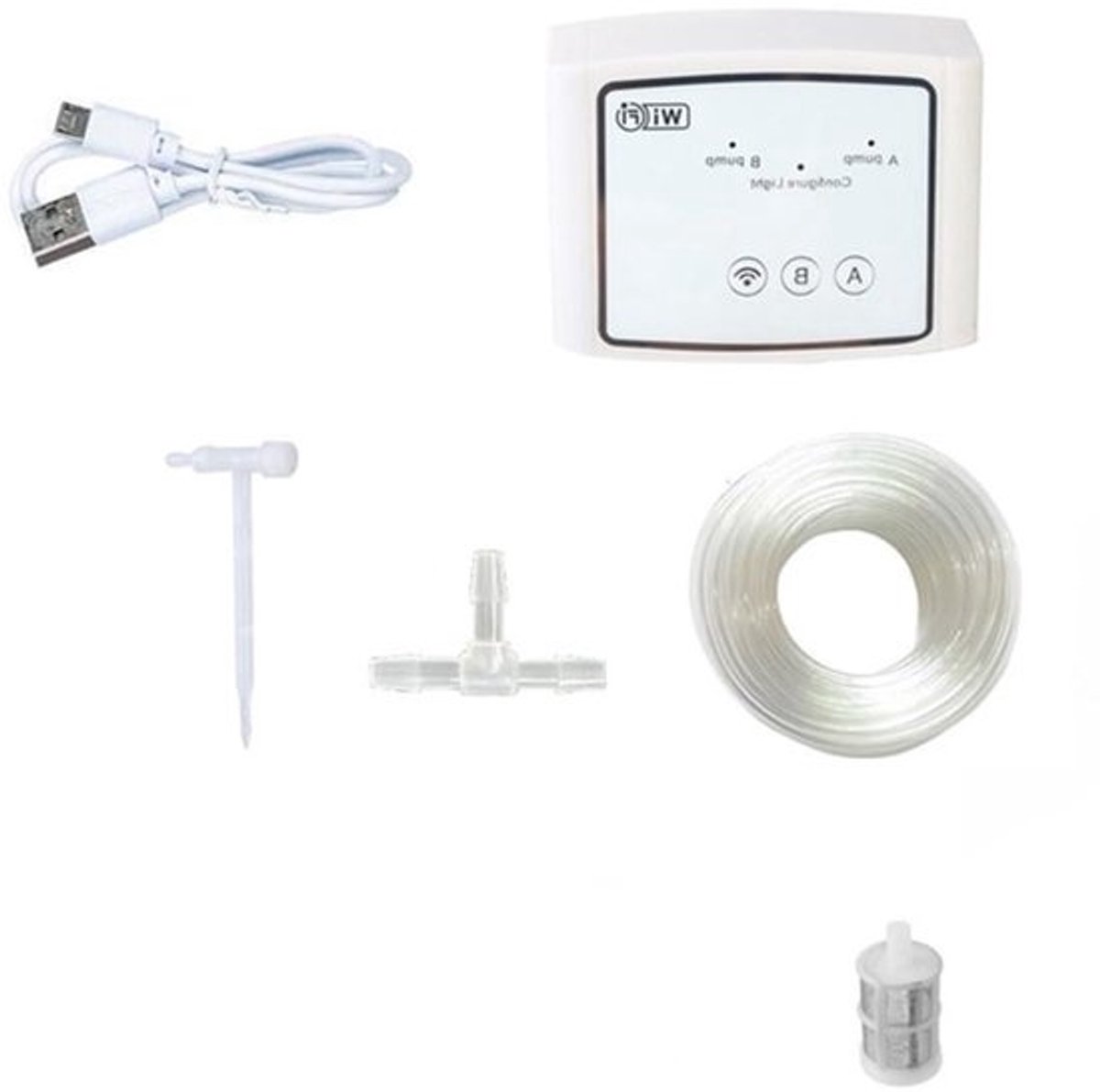 Intelligent Irrigatiesysteem - Automatisch Bewateringssysteem - Planten Verzorgen - Dubbele Pomp - Voor 20 Potten - Wit