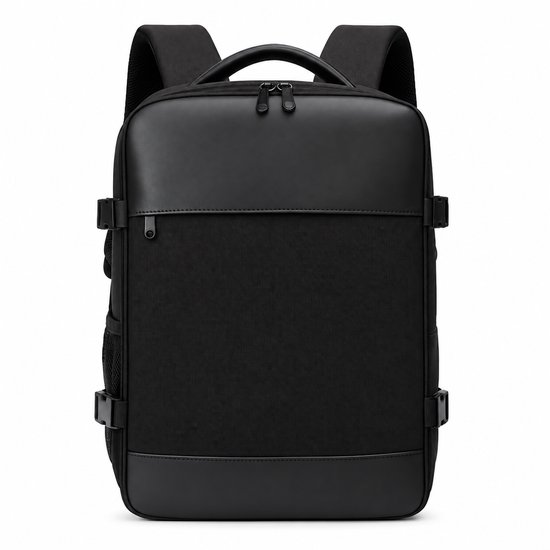 Reisgemak Handbagage Rugzak 40x30x20 cm - Underseater Rugtas met 15" Laptopvak - Zwart