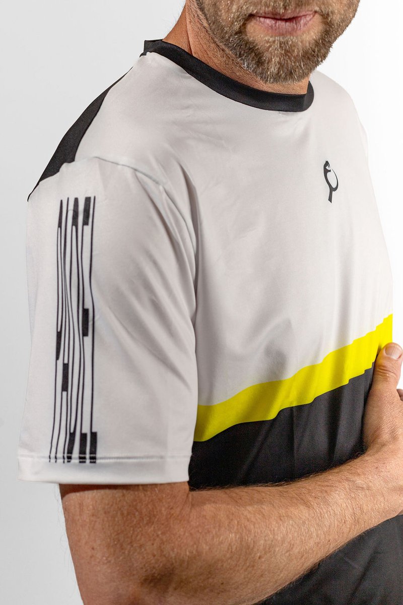 PUNTAZO Padel T-shirt Heren Sportshirt Small geel Korte mouw