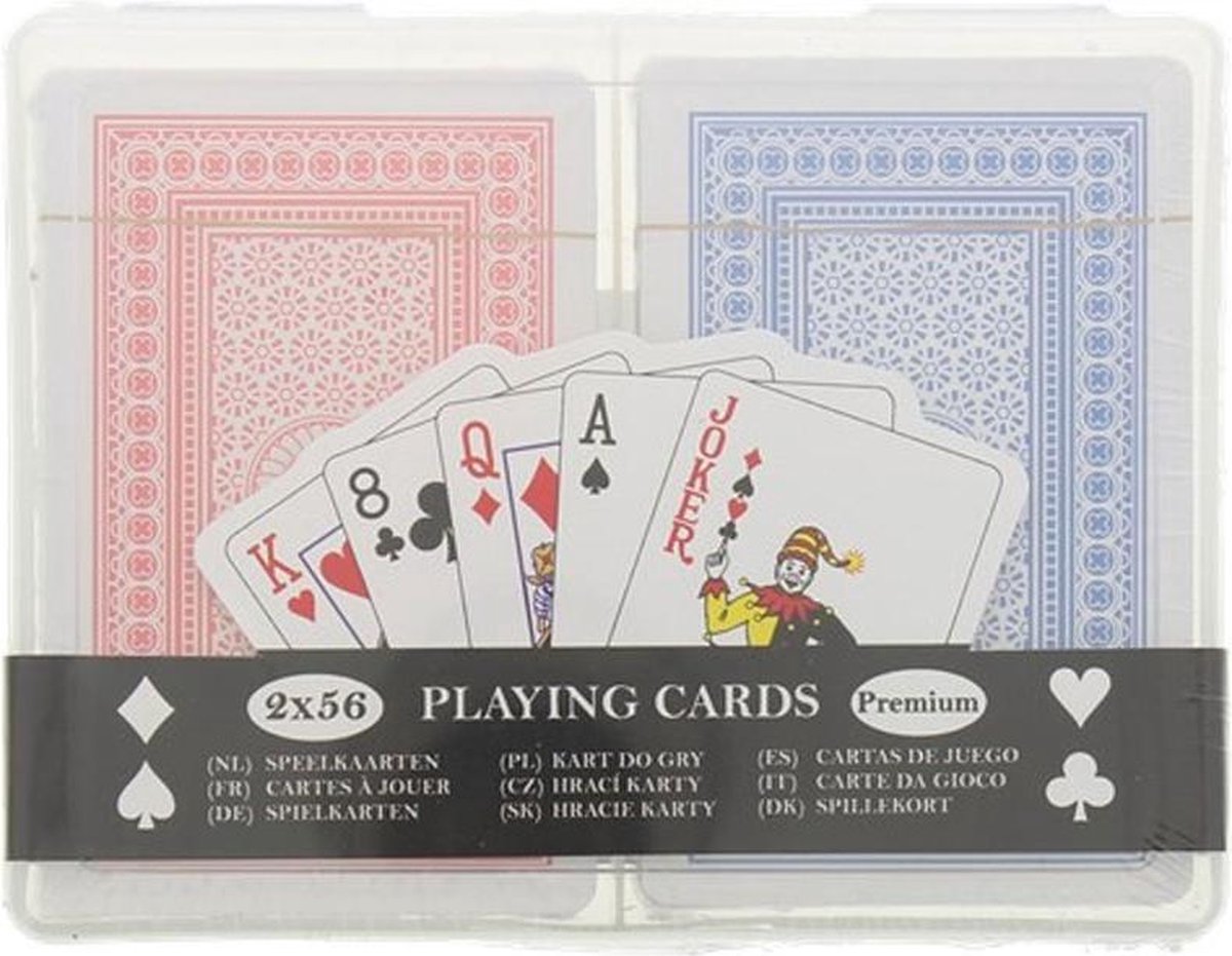 Speelkaarten - 2 Stuks - Rood - Blauw - Merkloos