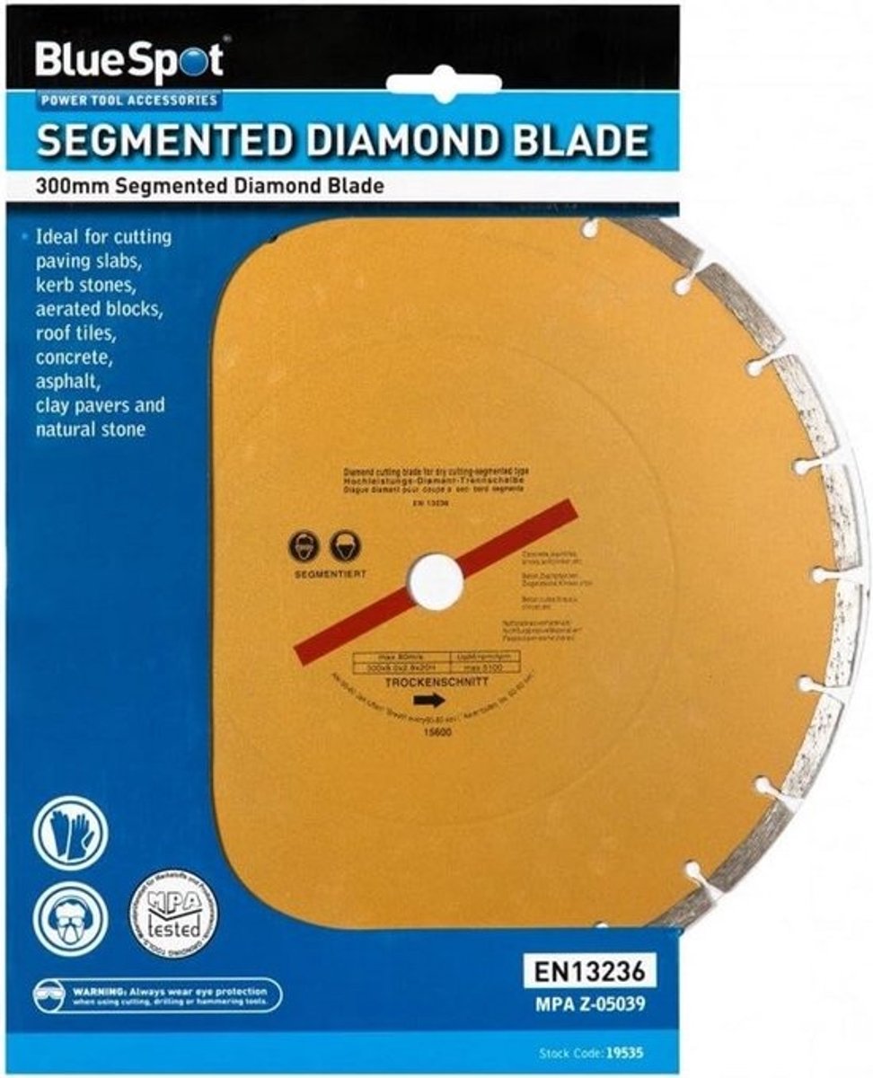 Diamant Droog Snijschijf 300mm voor Beton, Baksteen en Tegels - Gesegmenteerd