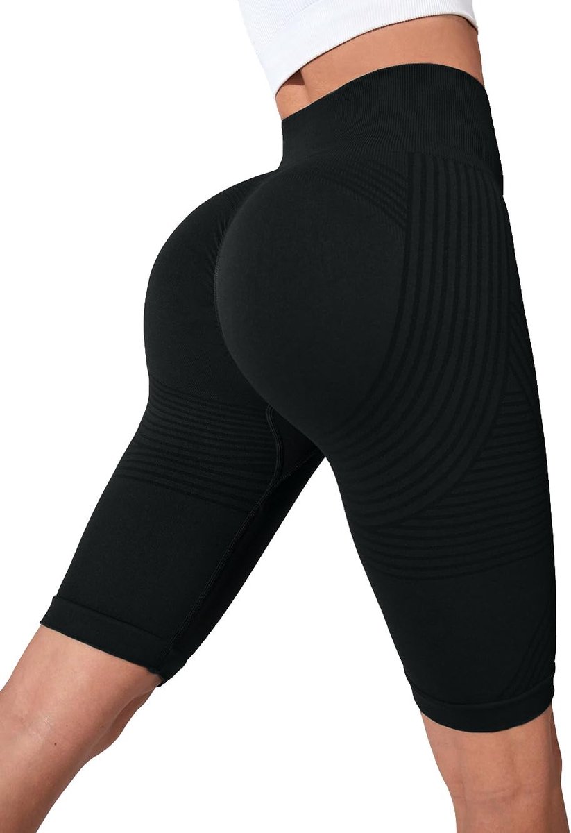 Leggings dames korte compressie yoga leggings hoge taille butt lifting shaping ondoorzichtige sportbroek pilates fitness