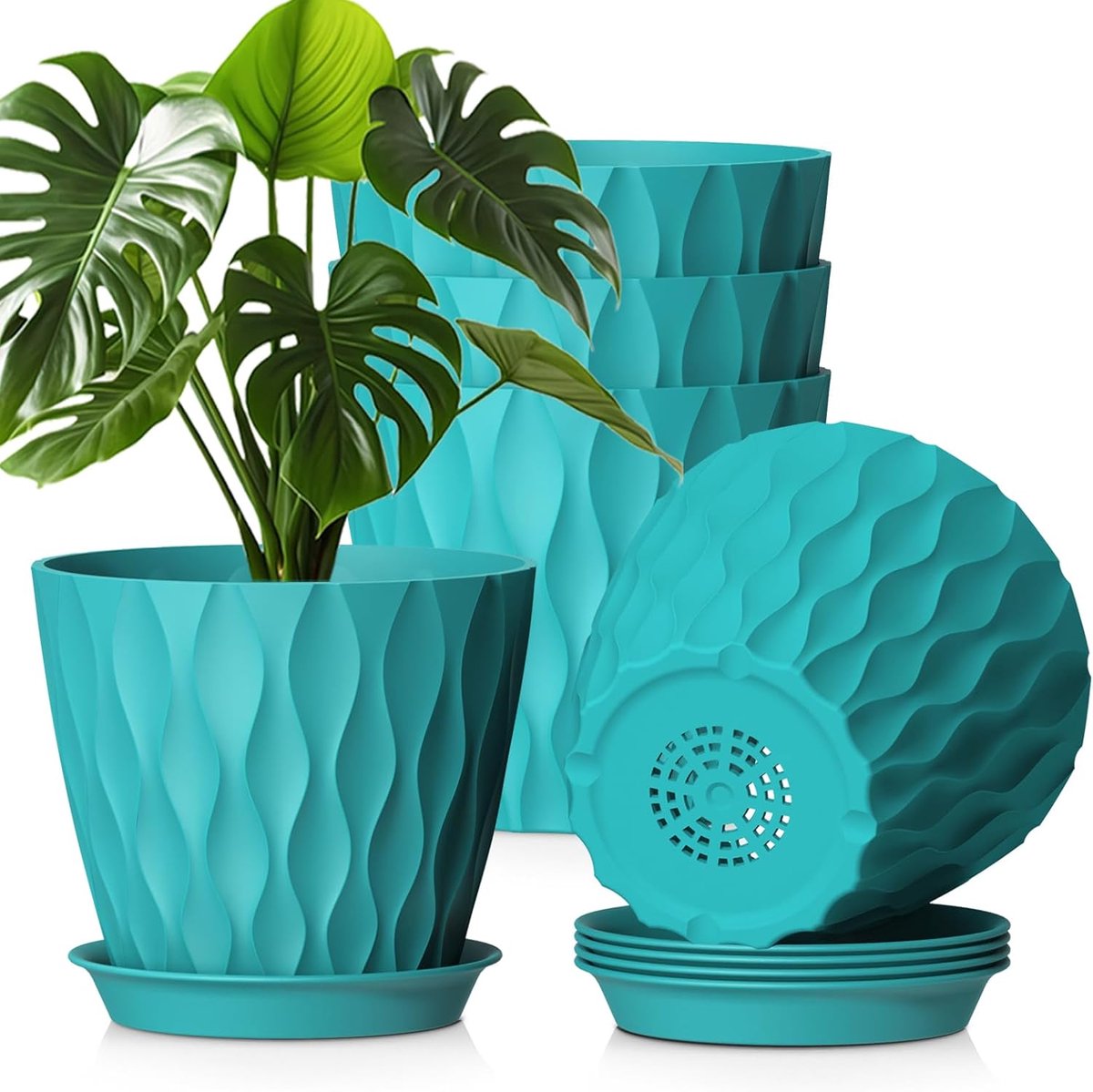 20 cm Bloempot Binnen Buiten, 5 Stuks Decoratieve Bloempotten