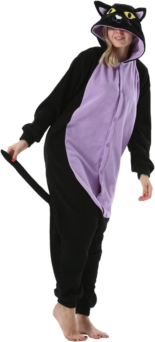 Onesie voor volwassenen, pyjama, dierenkostuum voor dames en heren, nachtkleding, eendelig, uniseks, huiskleding
