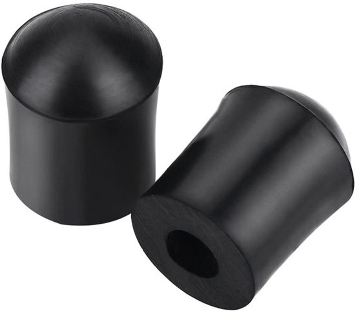 Rubberen Tip Covers - Beschermdoppen Eindpin - Dubbele Bas Beschermen - Geluidsreductie - 2 stuks - Zwart