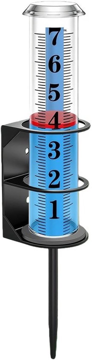 Regenmeter Tuin - Weerinstrument Meetbak - Neerslag Monitoren - Vorstbestendige Tube - 25.7 cm Hoog - Transparant