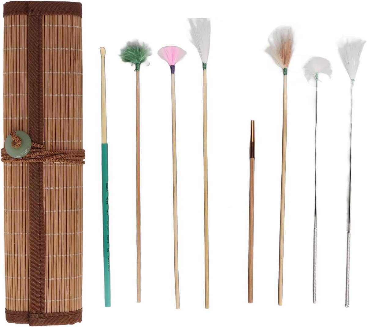Dailygoods- Oorsmeerverwijderingsset Professionele Kwaliteit - Oorreinigingsset - Bamboemat - Oorpluk - Oorreinigingsveer - Veilig en Duurzaam