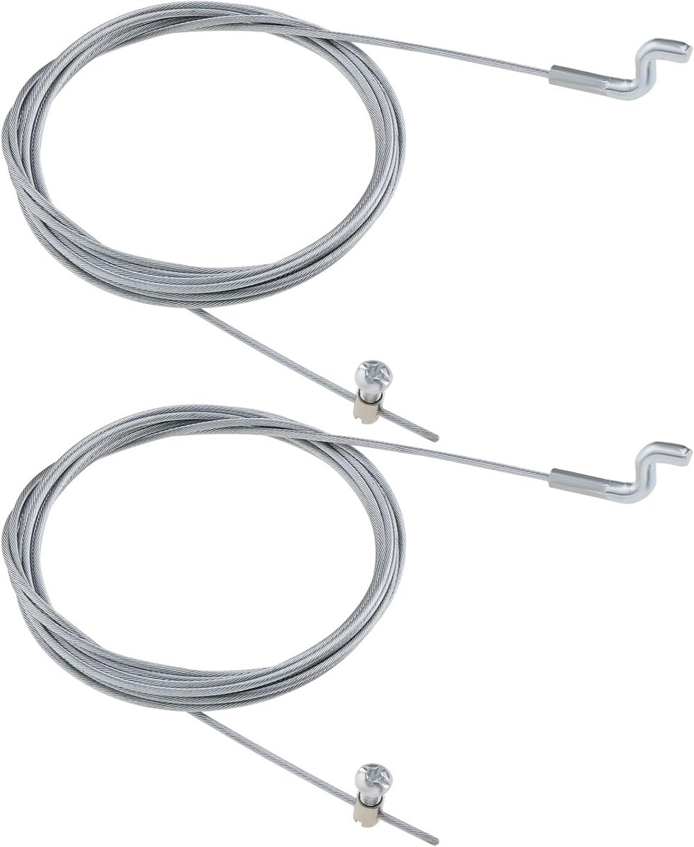 Dailygoods- Gaskabel 2000 mm - Flexibele Kabel - Z-haak Motorremkabel - Staal - Diameter 1,5 mm - Duurzaam en Sterk