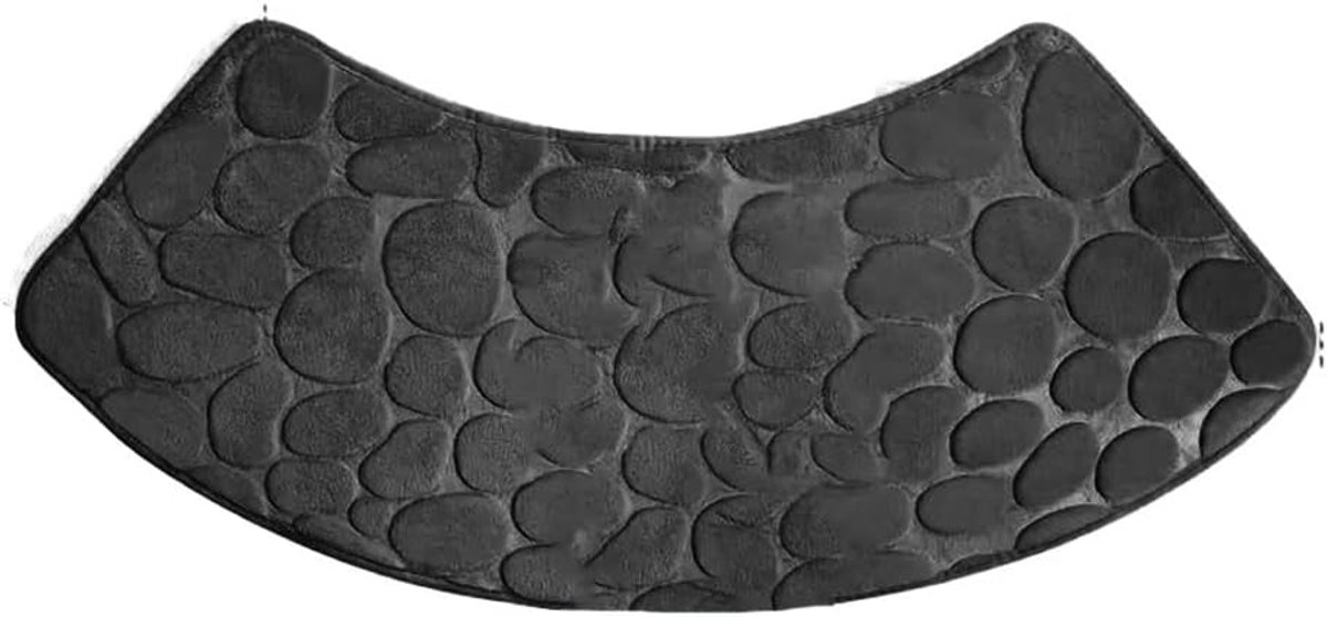 Dailygoods- Douchemat Antislip - Wasbare Gebogen Douchemat - Badmat voor Badkamer - 30 x 60 x 100 cm - Zacht en Absorberend