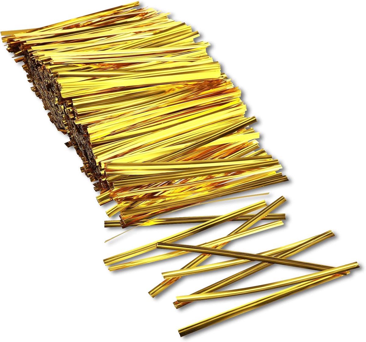 Dailygoods- Sluitbanden Gouden Metalen - Kabelbinder voor Zakjes - Twist Ties - Bindbanden voor Bakkerij - 1000 Stuks - 10 cm - Kabelbinders