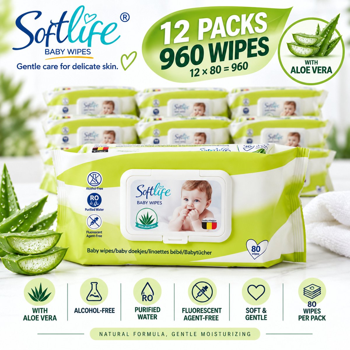Softlife billendoekjes | 960 stuks