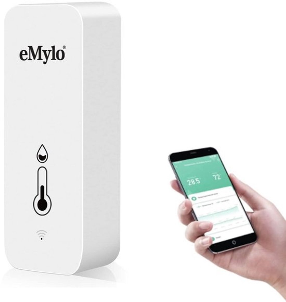 Wifi Binnen Temperatuur en Vochtigheid Meter met App Meldingen