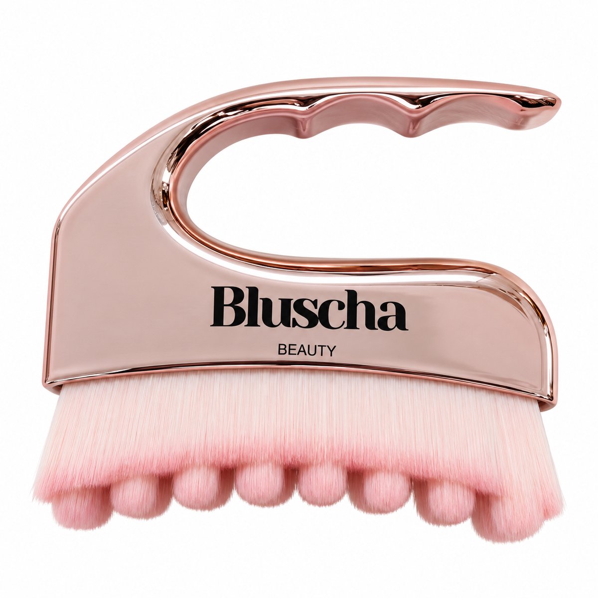 Bluscha® Multifunctionele Beauty Brush - Drainageborstel - Massageborstel - Self Tan Applicator - Gezichtsborstel - Body Brush - Voor Gezicht en Lichaam - Lichtroze - Soft Rosé