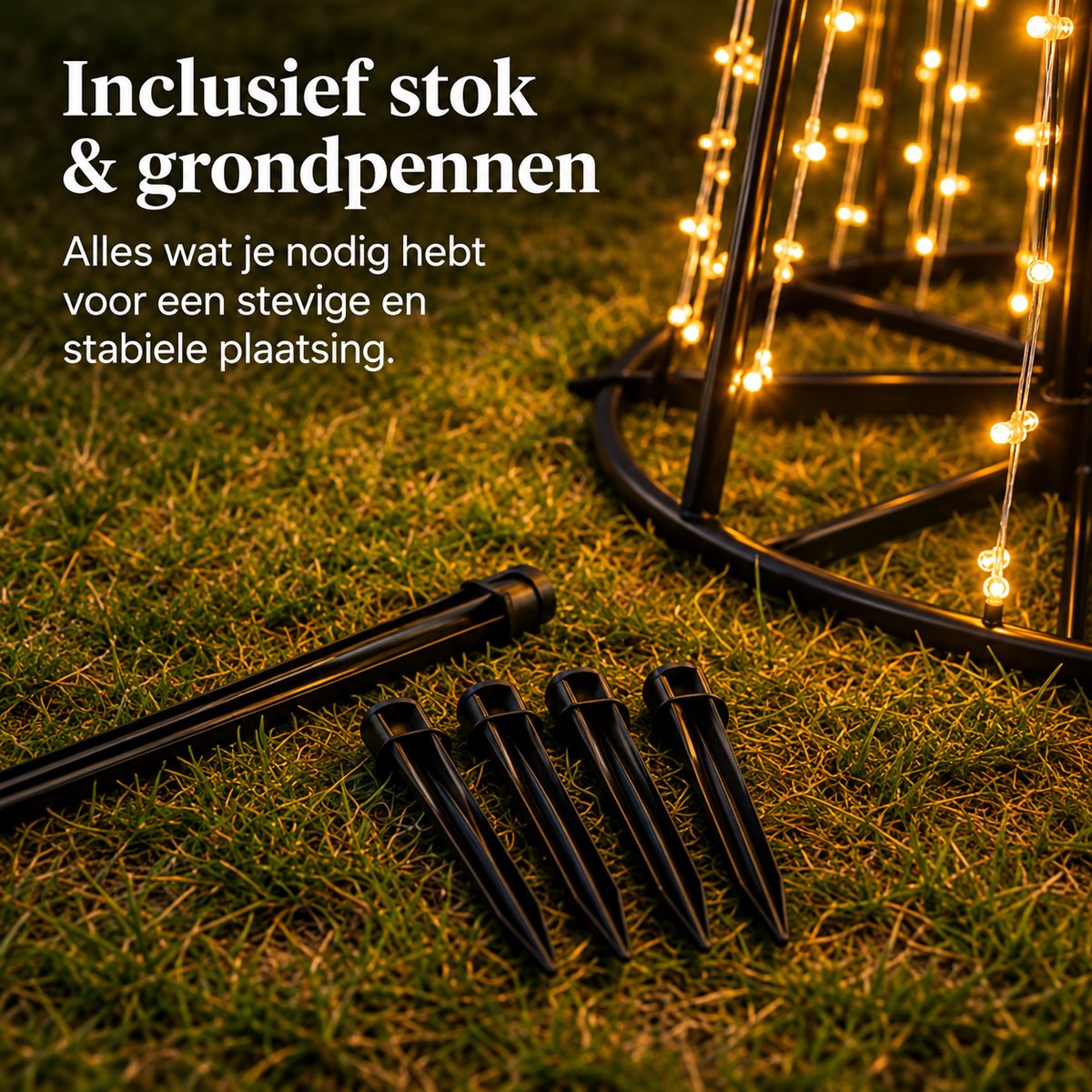 XXL led-kerstboom - Kerstboom - 2.3Meter - voor buiten - Warm-wit & gekleurd licht – foto 4