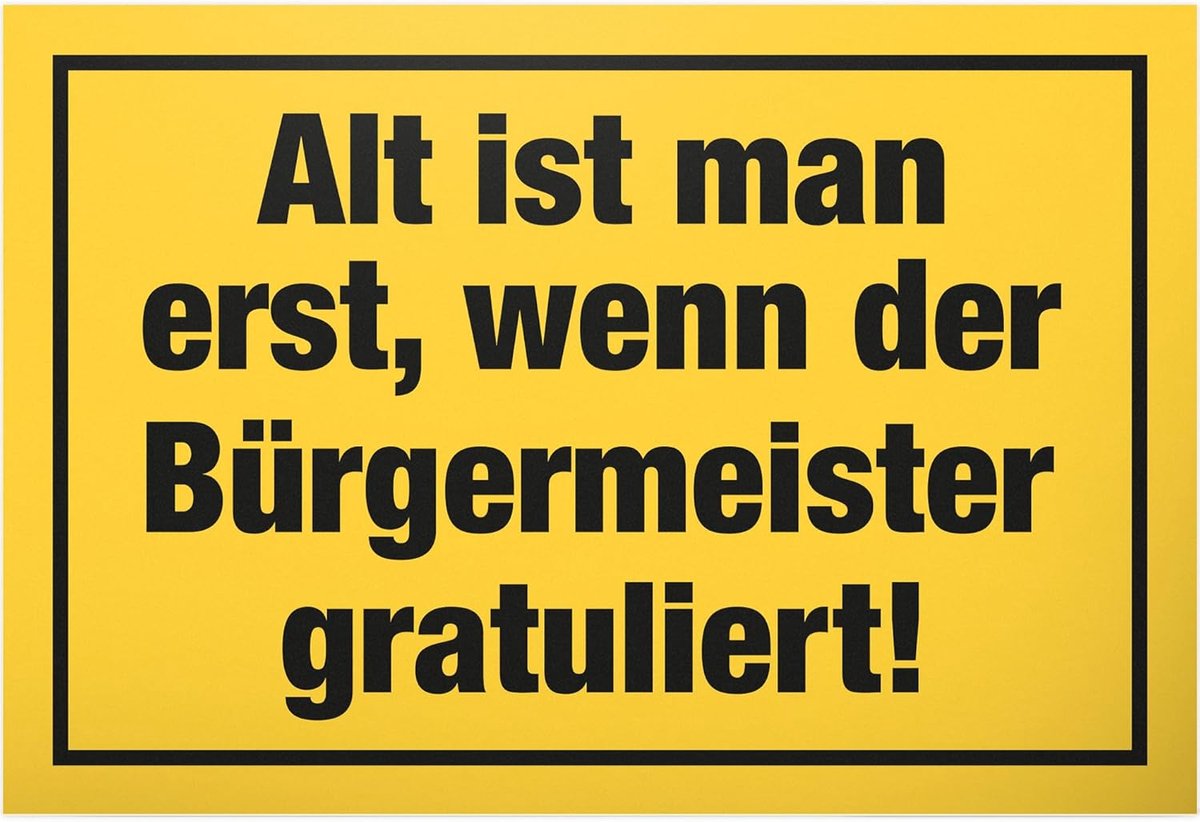Alt ist Man eerst, plastic bord - cadeau ronder verjaardag, cadeau-idee verjaardagscadeau mannen/vrouwen, verjaardagsdecoratie, feestaccessoires, verjaardagskaart