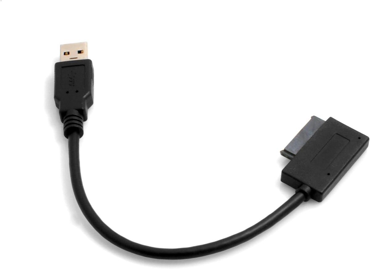USB type A 3.0 (male) naar 7 + 6 13pin Slimline SATA laptop CD/DVD ROM optische drive-kabel adapter