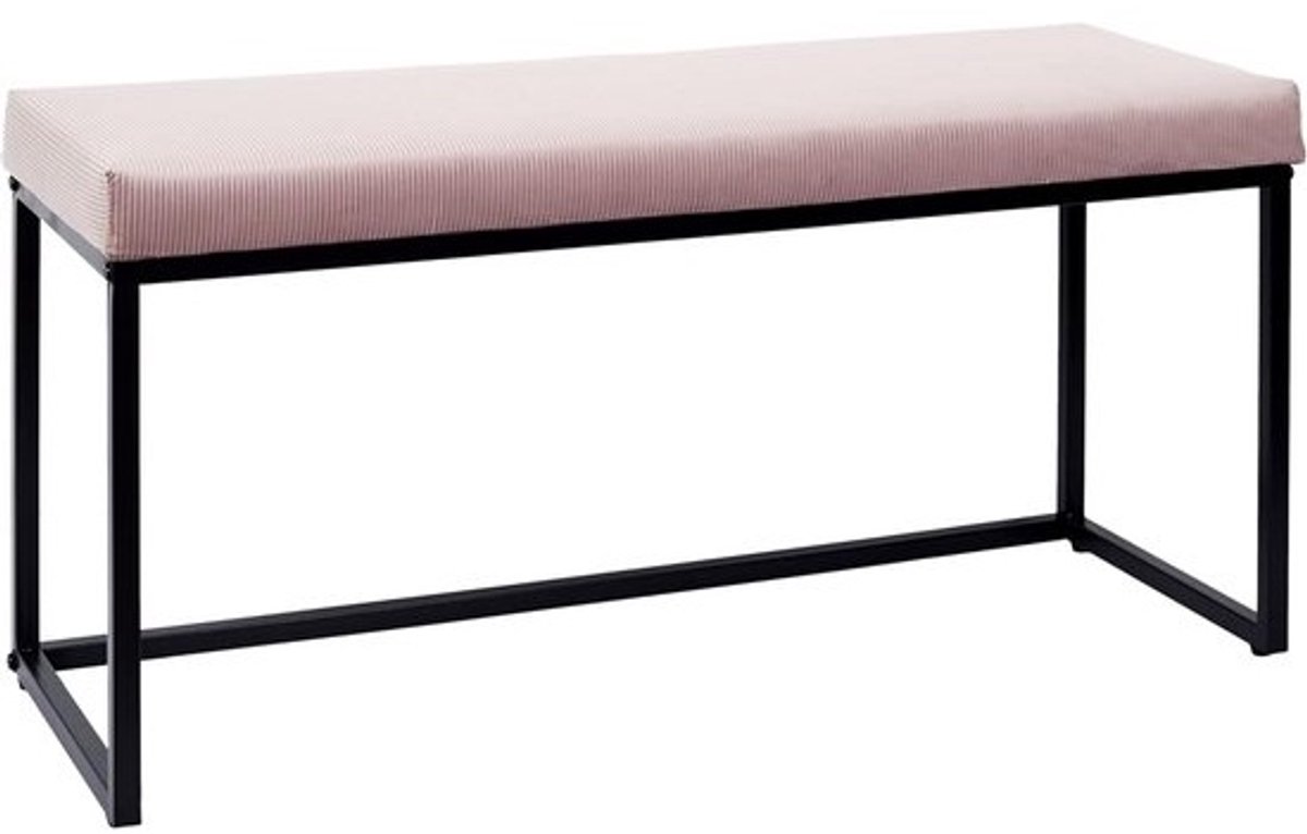 Zitbank Entree Roze Fluweel Ribbelstof Scandinavisch design