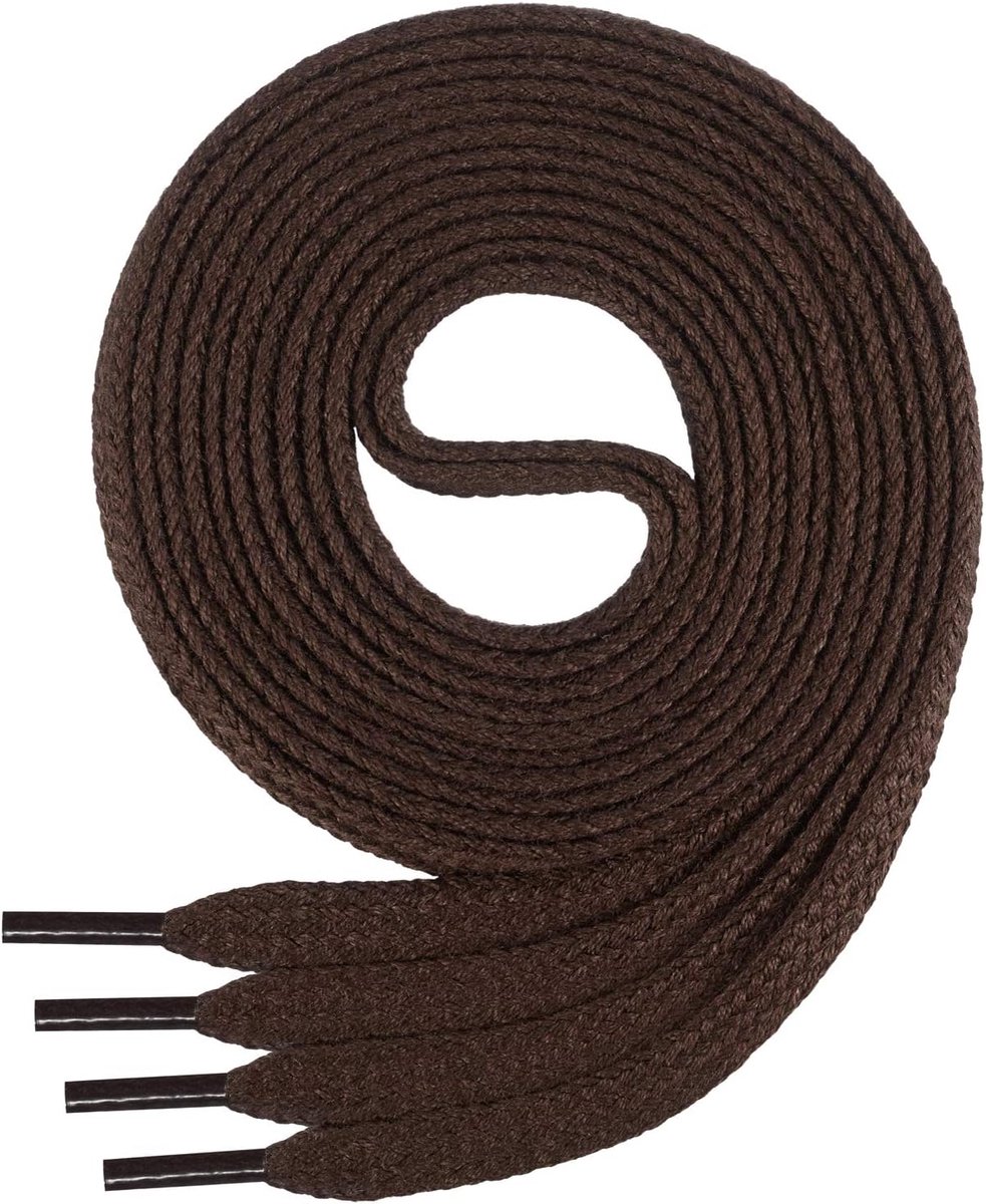 Ficchiano platte veterschoenen, 100% katoen, voor sneakers en sportschoenen, zeer scheurvast, ca. 7 mm breed, 45 cm - 200 cm lengte I Made in Europe