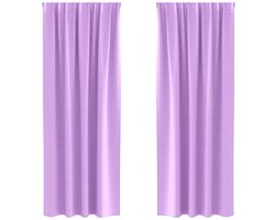vidaXL - Blackout - Gordijnen - met - Ringen - 2 - st - Paars - 260 - x - 140 - cm - Polyester