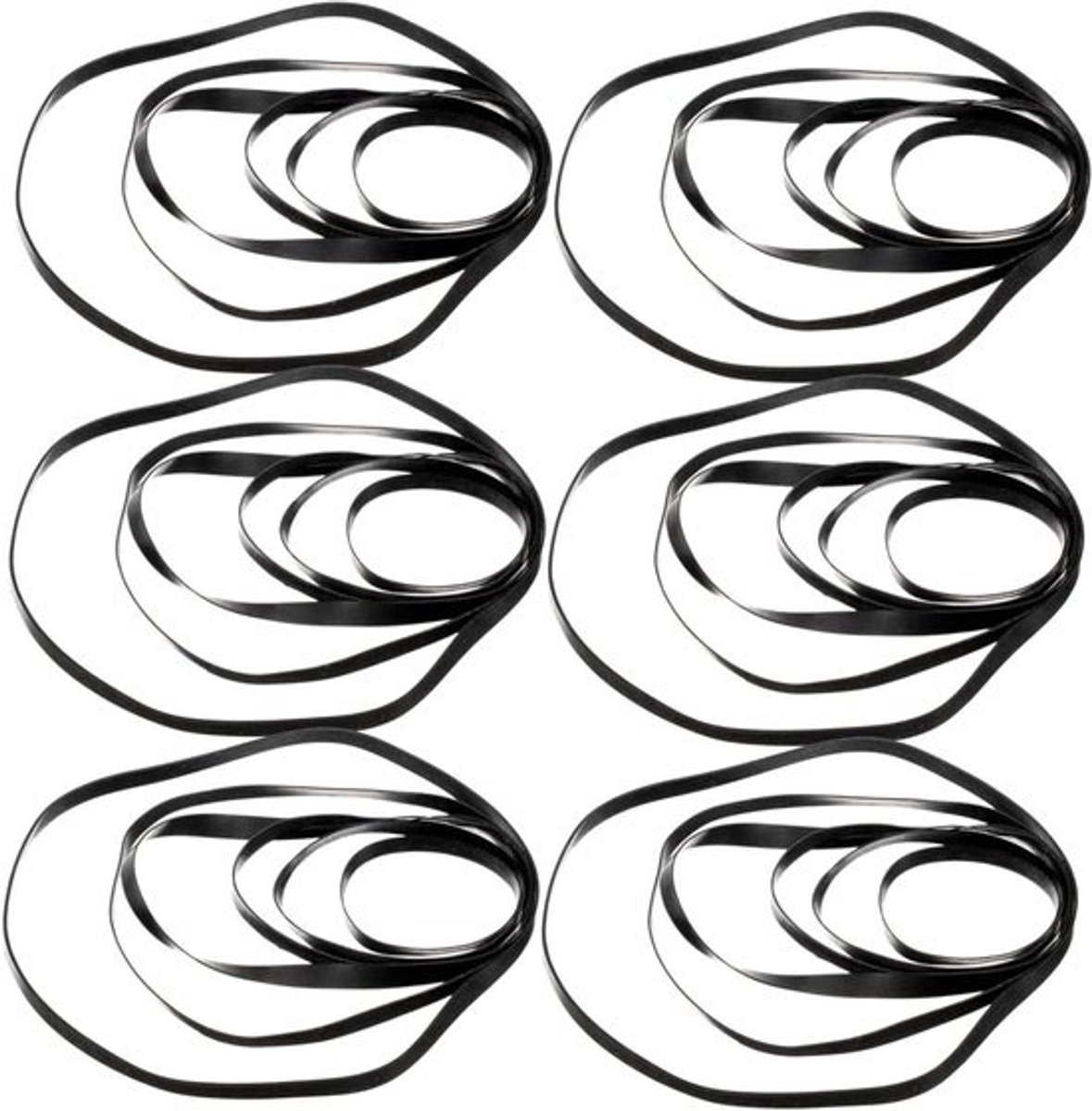 Cassette Riemen - Aandrijfriemen Cassetteband - Reparatie Cassettespeler - Set van 50 Stuks - 4 mm - Zwart