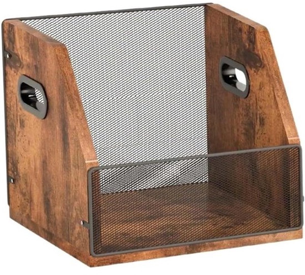 Opbergrek voor Platen - Vinylhouder CD-rek - Muziekcollectie Organiseren - Massief Hout en IJzer - Max 60 LP's - Niet gespecificeerd