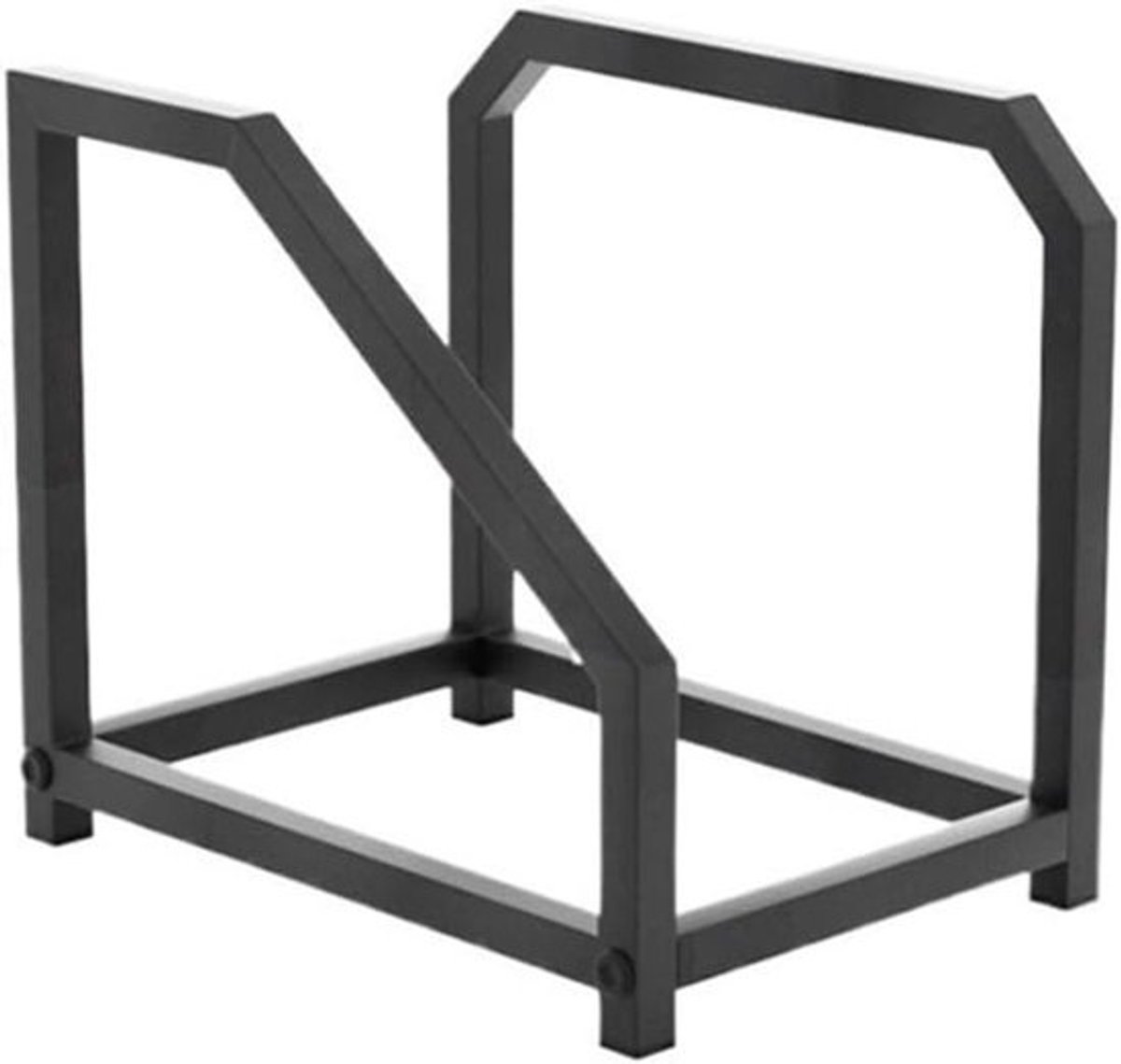 CD-houder Bureau - Platenrek CD - Muziek Opslag - Metalen Smeedijzer - 18x25x223 cm - Zwart