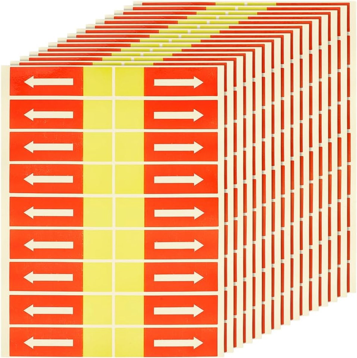 Dailygoods- Pijlstickers 504 stuks - Zelfklevende PVC-zegels - Rechthoekige verpakkingszegelstickers - Afmeting 7 x 2 cm - Geschikt voor enveloppen/gi