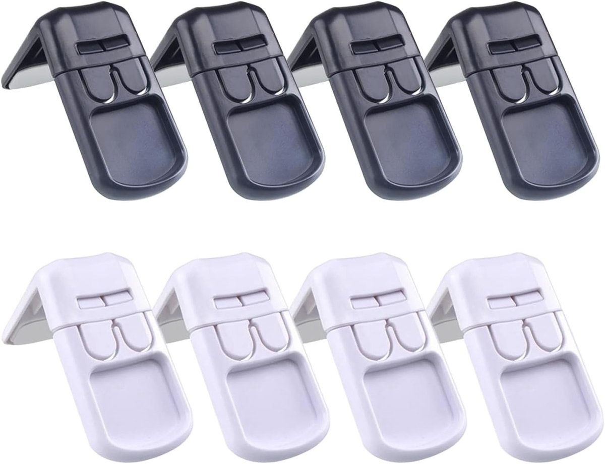 Dailygoods- Hoeksloten 8 Stuks - Veiligheidsslot voor Kasten - Kinderslot Lade - Kinderslot Deur - Klevend Kinderveilig Slot - Eenvoudige Installatie
