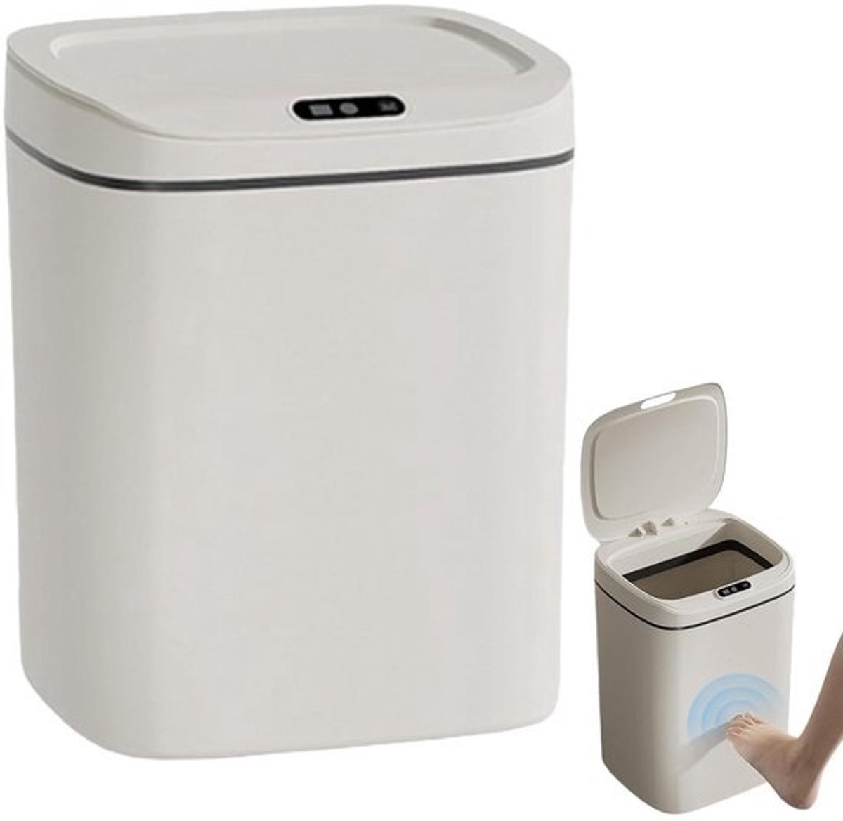 Slimme Prullenbak - Elektrische Vuilnisbak - Hygiënisch Afval Beheren - Contactloze Sensor - 12 Liter - Wit
