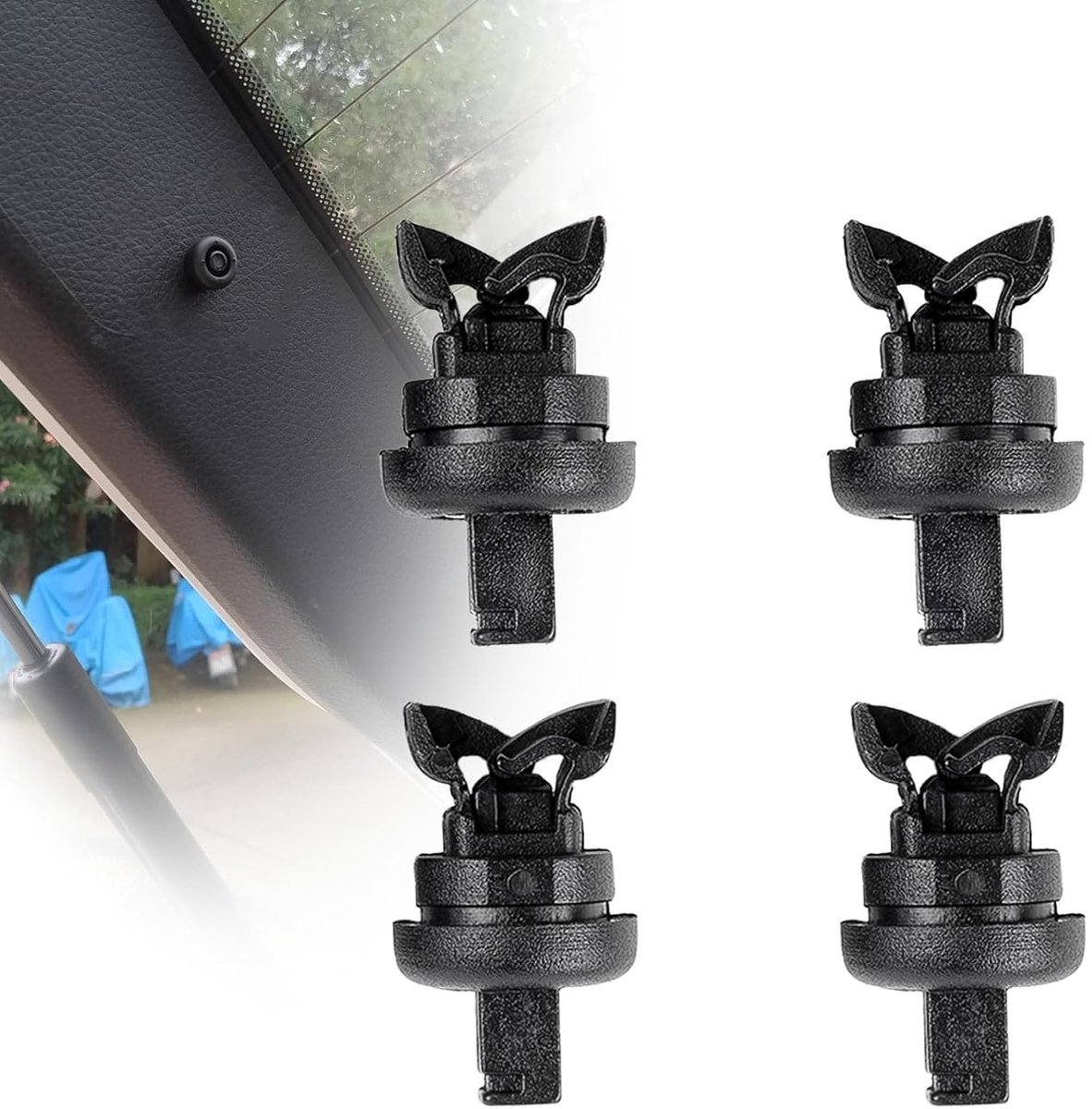 Dailygoods- Bevestigingsclips 4 stuks - Vervanging voor Clio/Scenic/Qashqai II J11 - Onderdeelnummer 7705099001/8200675047 - Duurzaam materiaal - Gesc