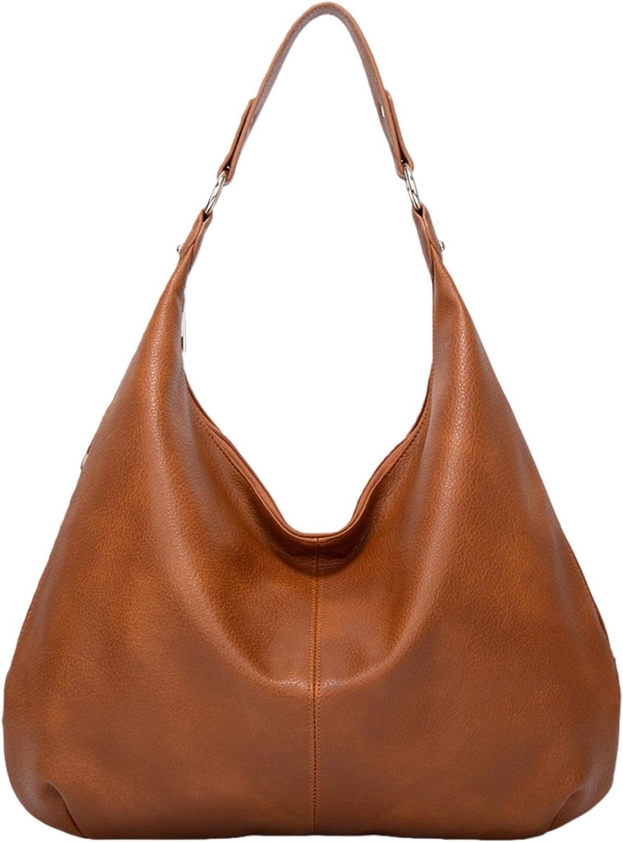 Dailygoods- Draagtassen Zacht PU Leer - Hobo-tas - Schoudertas Vrouwen - Lichtgewicht 0,5 kg - Luxe Afwerking - 10,2 inch Handgreep - Handtas