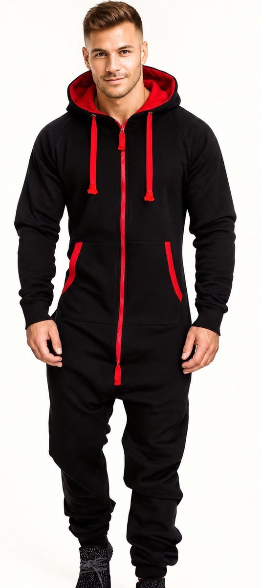 Zwarte Onesie - Huispak - Onesie mannen - Onesie Vrouwen - Maat M