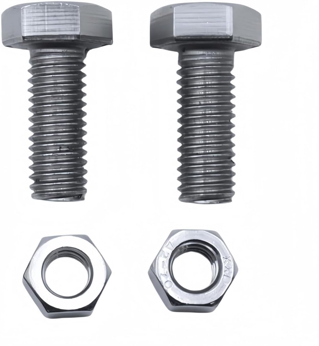 2 stuks holle inbusschroeven M8 x 20 mm met zeskantmoer