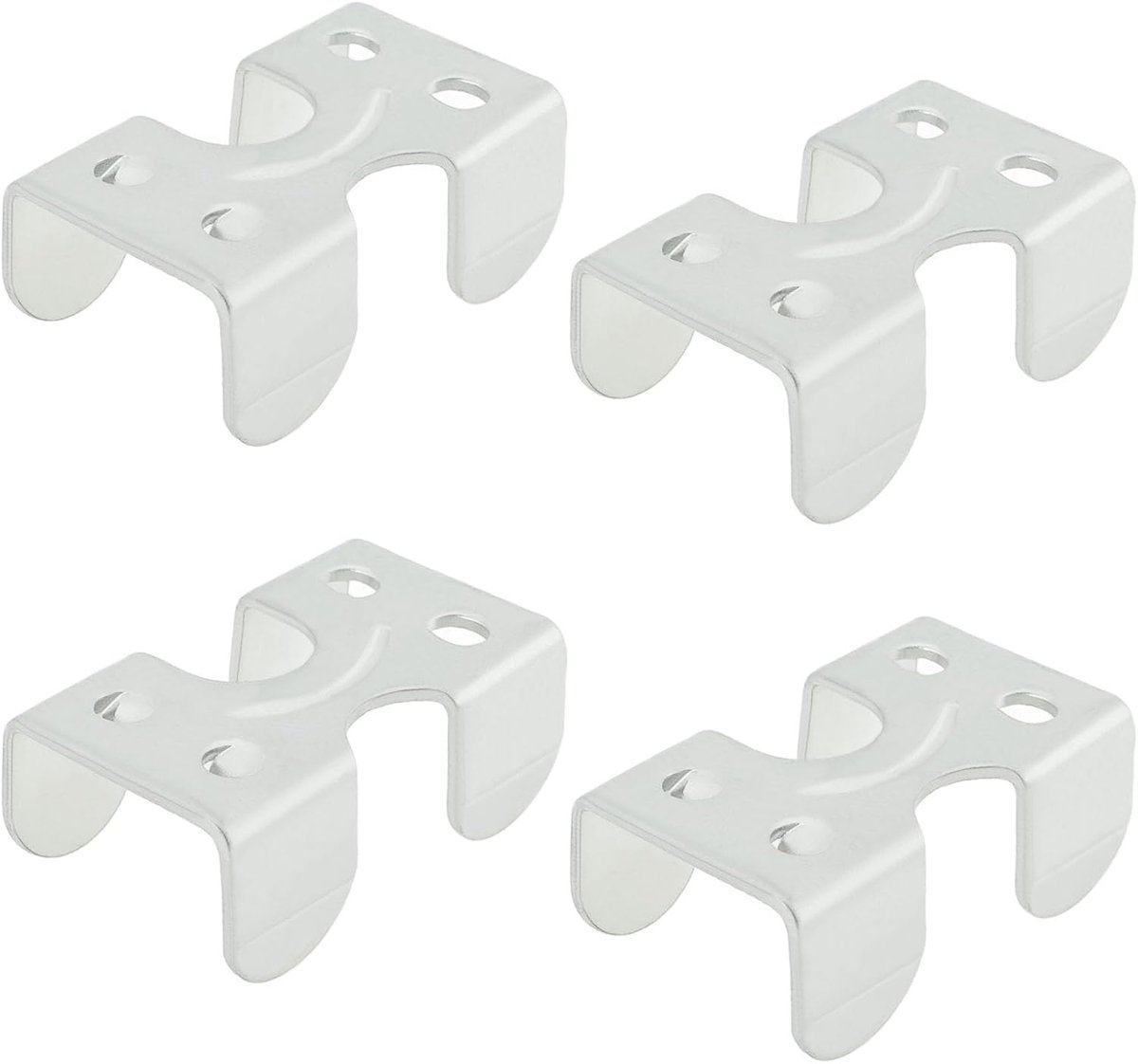 Dailygoods- Touwklem 4x - Stalen Klem - Vervangend Deel N265876 - Voor Touwen 1/4" tot 3/8" - Lengte 39 mm - Breedte 21 mm