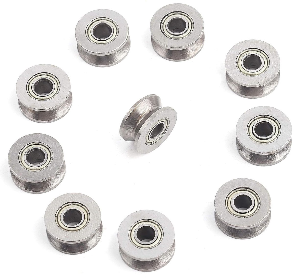10st V624ZZ V-groefkogellagerrail miniatuur lagerstaal voor geleiderailvoering bewegingssysteem