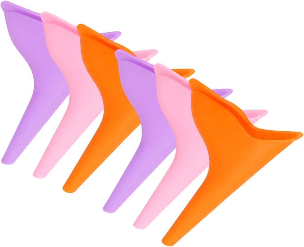 6 stuks urinoir voor vrouwen, herbruikbare siliconen plashulp