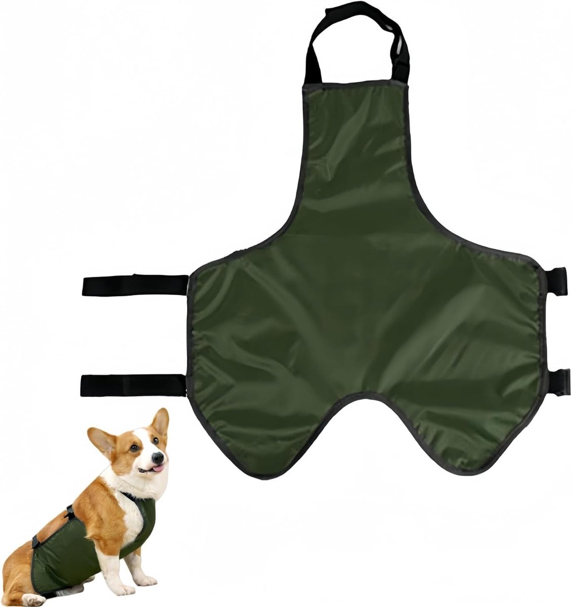 Buikbescherming voor de hond, warm vest voor de buik van huisdier, verkoelend vest voor honden, buikband van de hond, kleding voor (L)