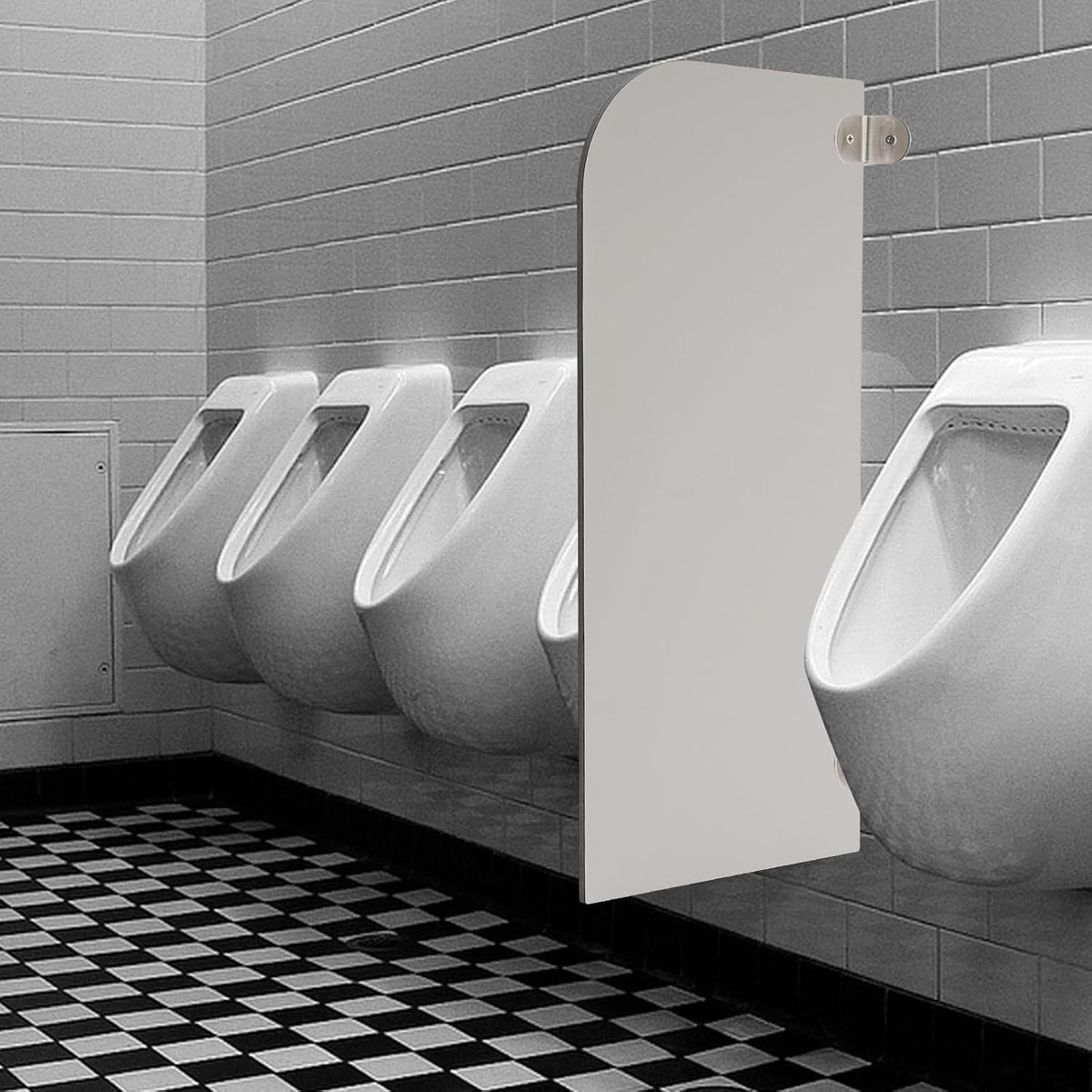 Scheidingswand 90x40cm schaamwand wandmontage urinoir scheidingswand wc-scheidingswand urinoir schaamwand toilet (ronde hoek)