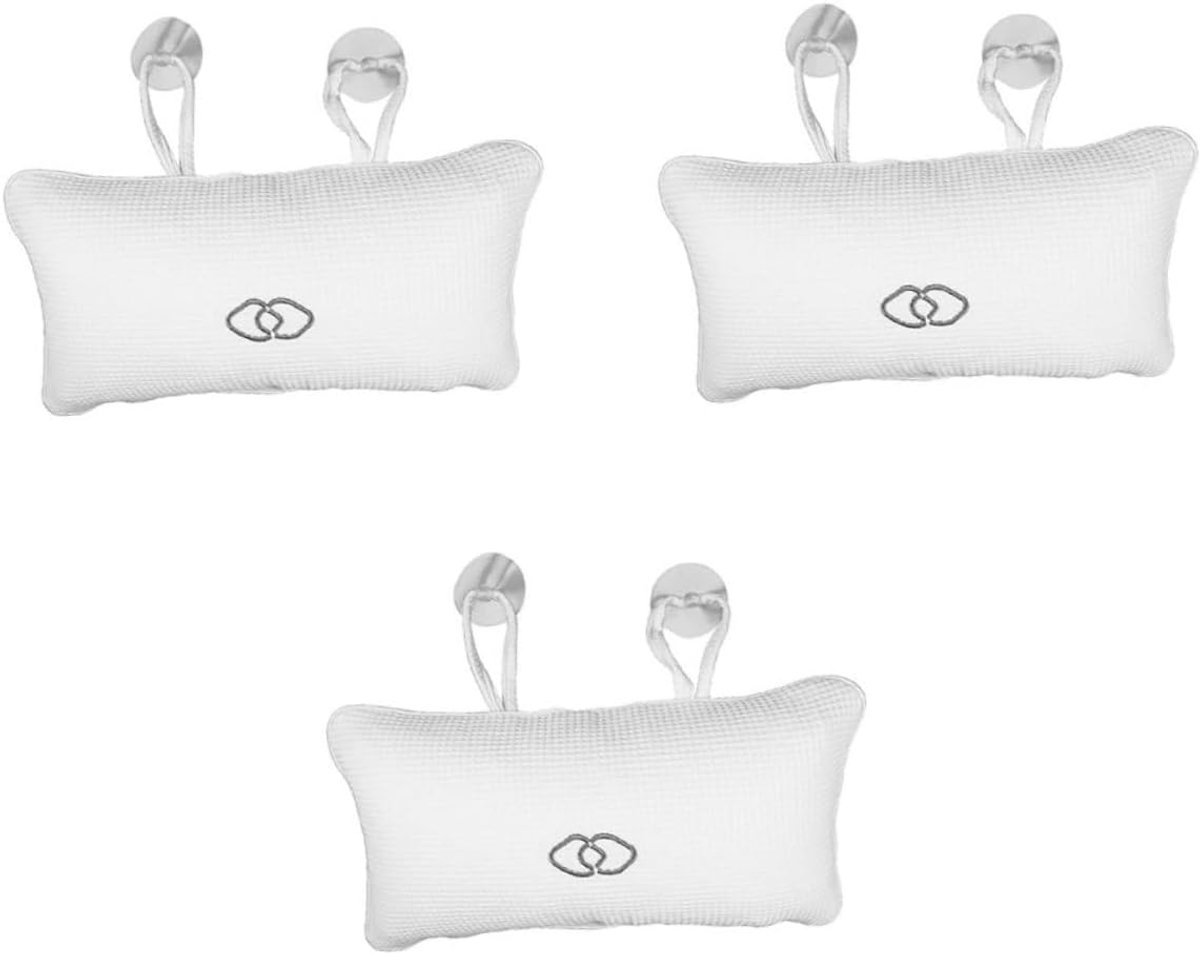Badkussens met Ergonomische Neksteun Antislip Zuignappen Passend voor Badkuipen voor Ontspannend Stabiel Badcomfort
