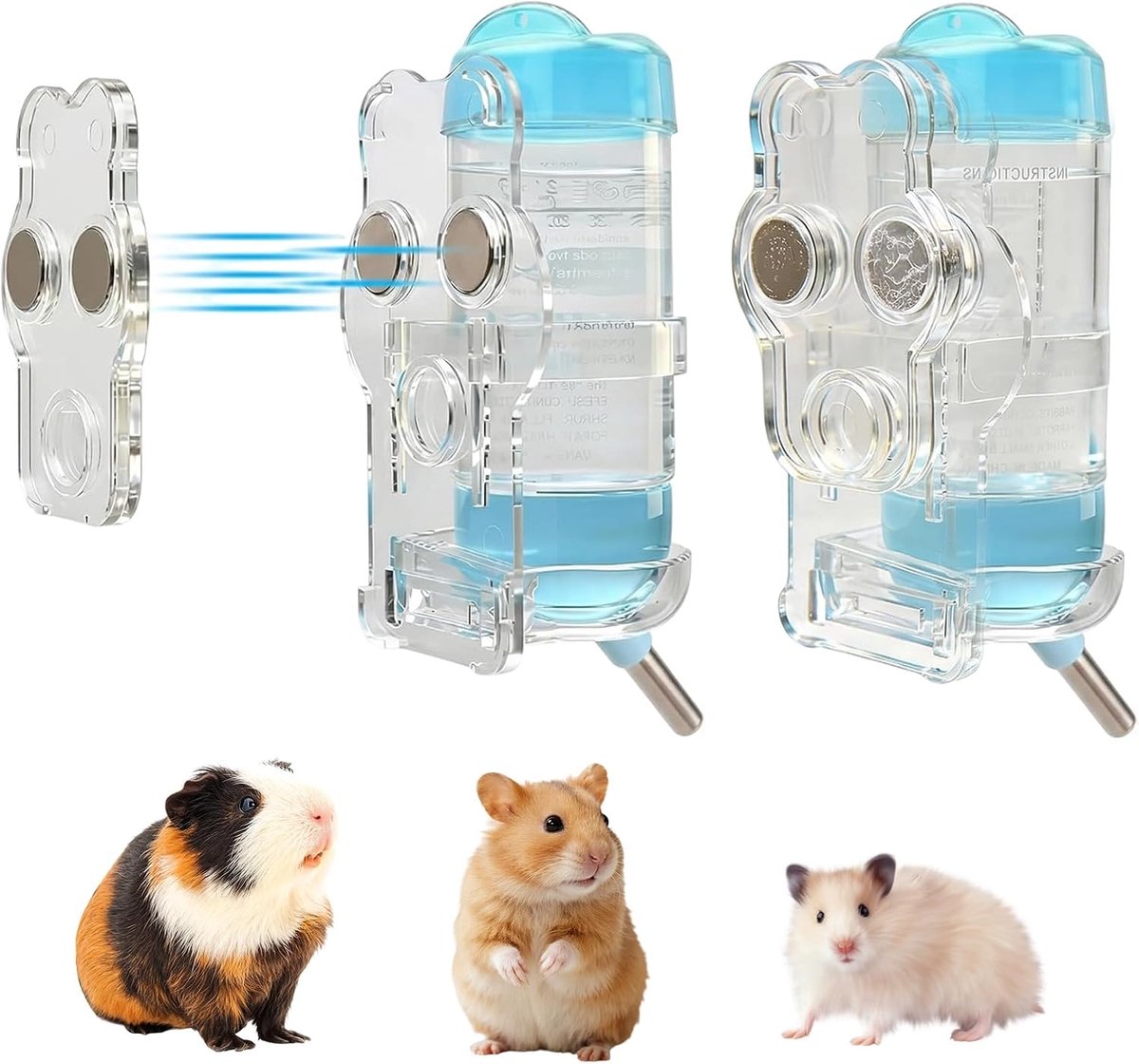 Drinkfles met magnetische houders en standaard